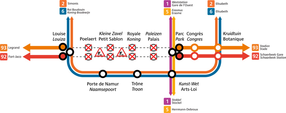 Map of the interruption